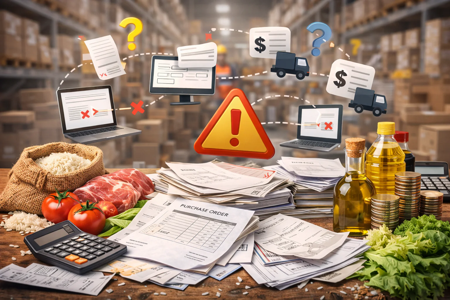 Dampak purchase order jika tidak terintegrasi dengan sistem f&b lainnya.